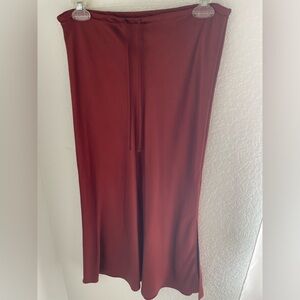 Madewell Rust Silk Skirt